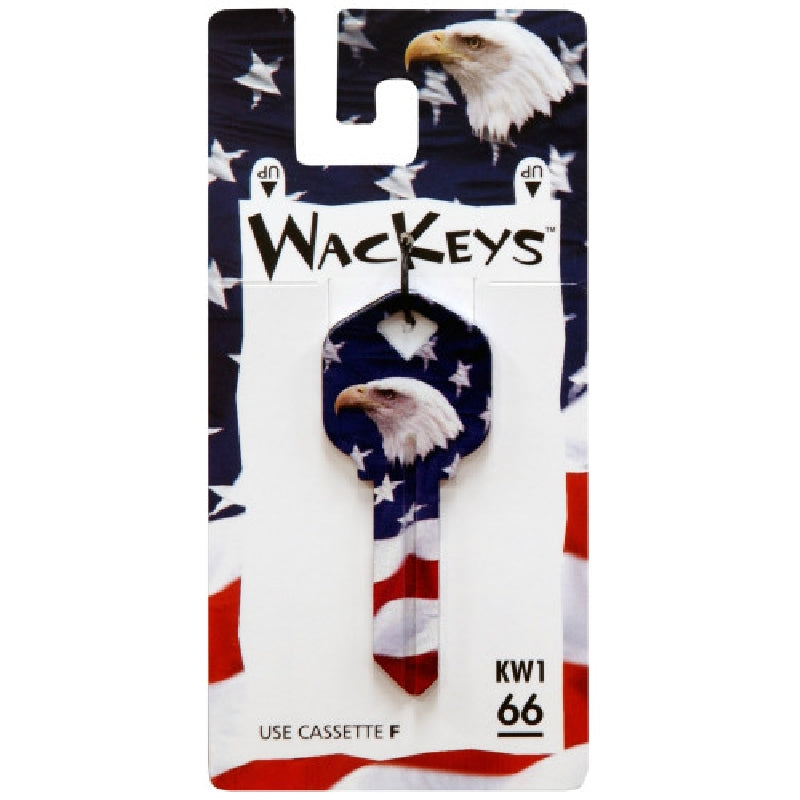 HILLMAN WacKey 89877 Key Blank, Brass, Nickel-Plated, For: Kwikset/66 KW1 Locks