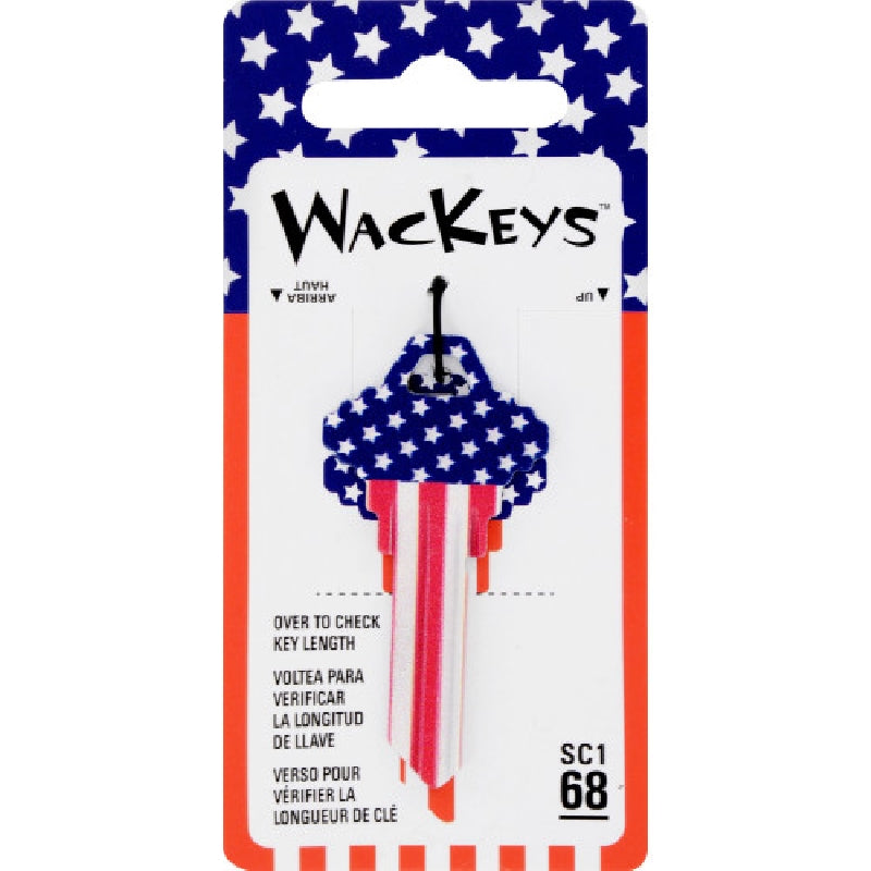 HILLMAN WacKey 89911 Key Blank, Brass, Nickel-Plated, For: Schlage/68 SC1 Locks