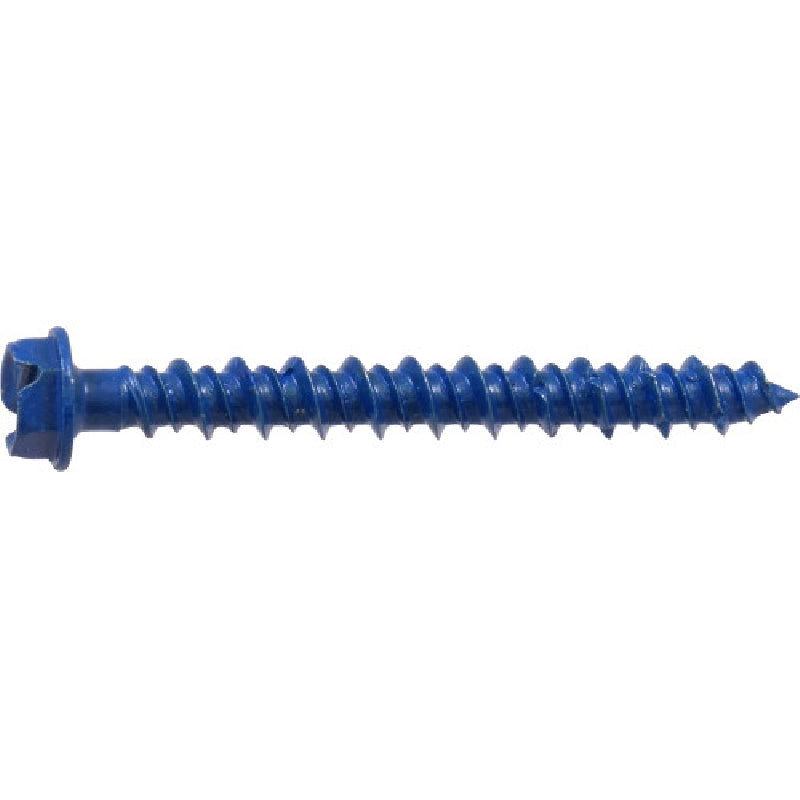 HILLMAN 375287 Concrete Screw Anchor, 3/16 in Dia, 1-3/4 in L, 230 lb, Steel, Ceramic-Coated