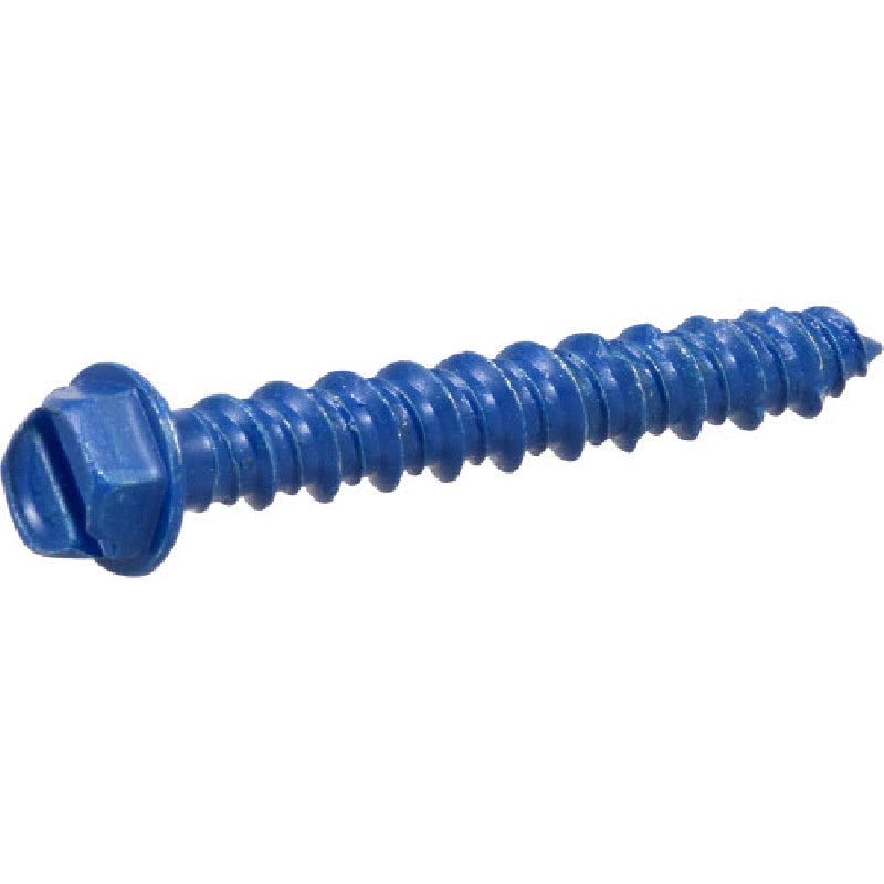 HILLMAN 375294 Concrete Screw Anchor, 1/4 in Dia, 1-3/4 in L, 355 lb, Steel, Ceramic-Coated