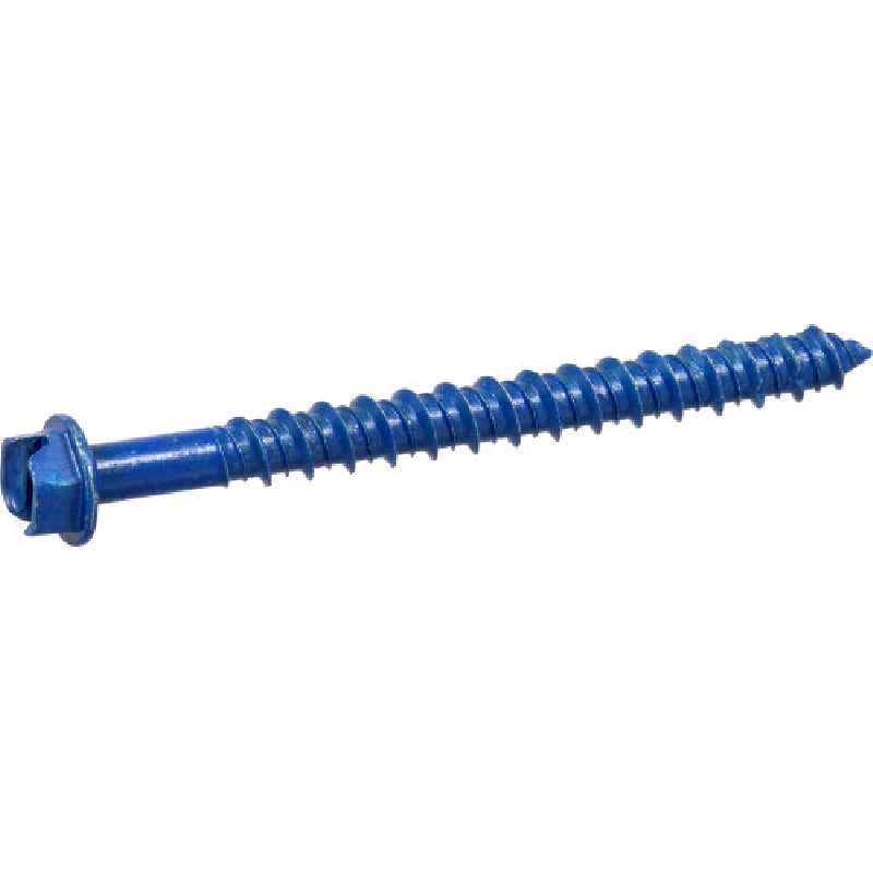 HILLMAN 375296 Concrete Screw Anchor, 1/4 in Dia, 2-3/4 in L, 370 lb, Steel, Ceramic-Coated