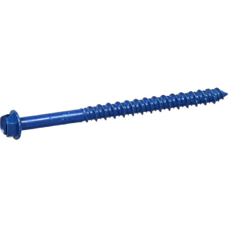 HILLMAN 375297 Concrete Screw Anchor, 1/4 in Dia, 3-1/4 in L, 370 lb, Steel, Ceramic-Coated