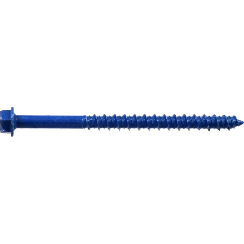 HILLMAN 375297 Concrete Screw Anchor, 1/4 in Dia, 3-1/4 in L, 370 lb, Steel, Ceramic-Coated