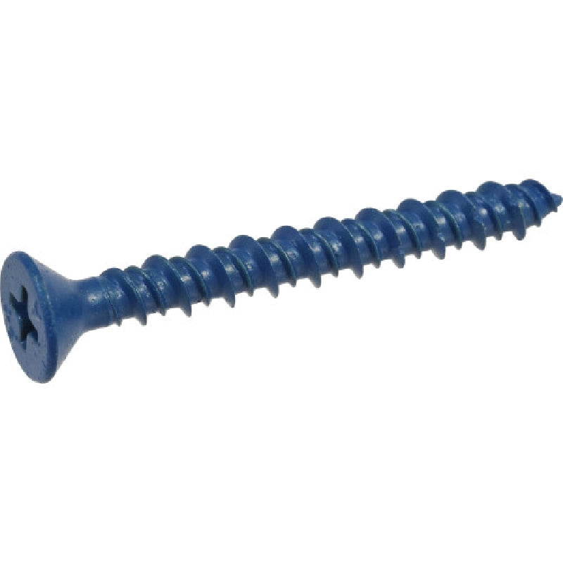 HILLMAN 375311 Concrete Screw Anchor, 1/4 in Dia, 3-1/4 in L, 370 lb, Steel, Ceramic-Coated