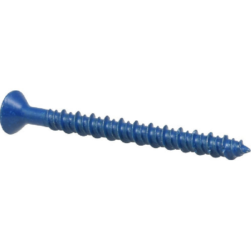 HILLMAN 375301 Concrete Screw Anchor, 3/16 in Dia, 1-3/4 in L, 230 lb, Steel, Ceramic-Coated