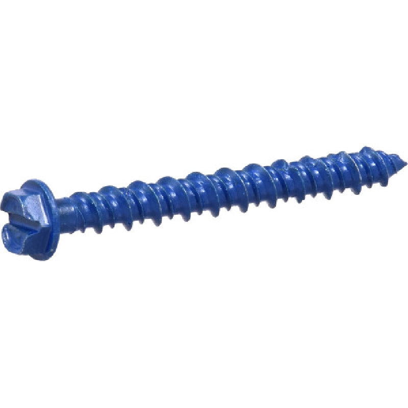 HILLMAN 41554 Concrete Screw Anchor, 3/16 in Dia, 1-3/4 in L, Steel