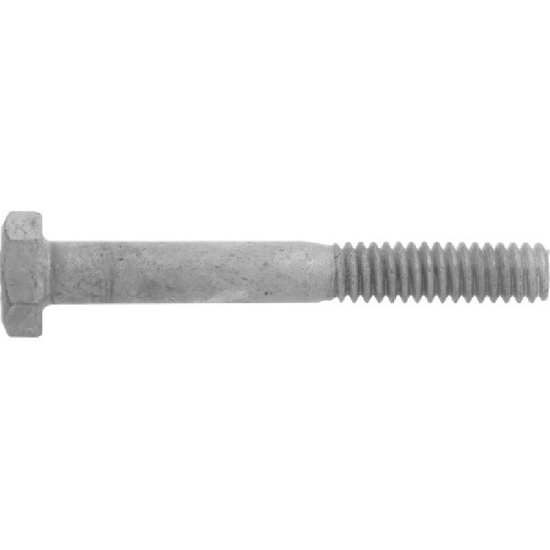 HILLMAN 811591 Hex Bolt, 3/8 in Thread, 4-1/2 in OAL, 2 Grade, Steel, Galvanized, SAE Measuring, Coarse Thread