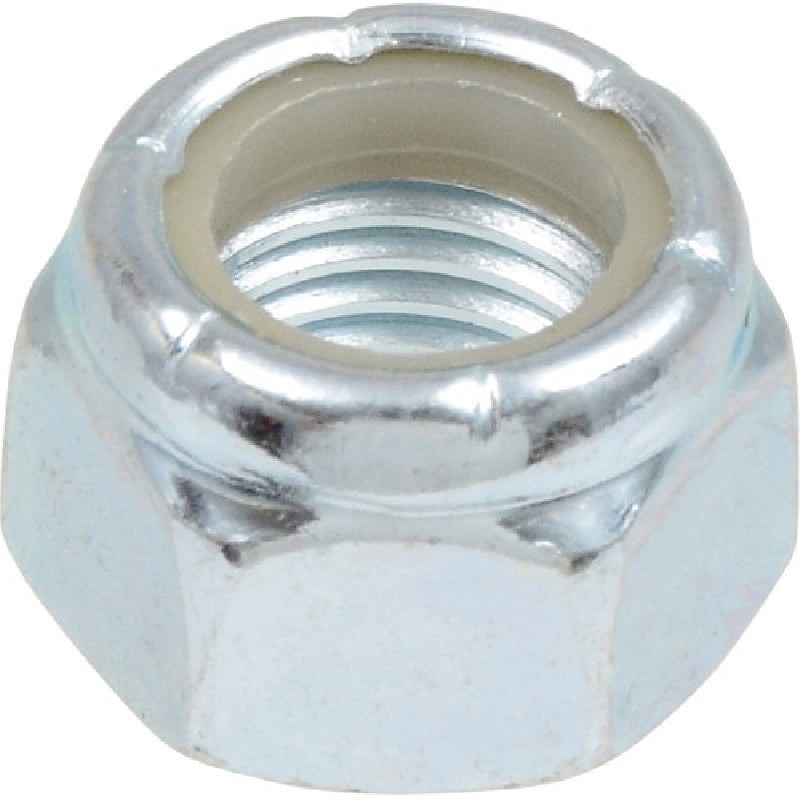 HILLMAN 180150 Stop Nut, Nylon Insert, Coarse Thread, Steel, Zinc-Plated