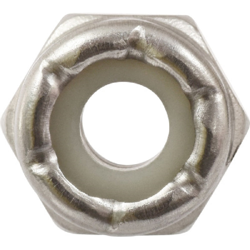 HILLMAN 42463 Stop Nut, Nylon Insert, Coarse Thread, Stainless Steel