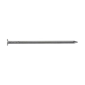 HILLMAN 532588 Nail, 1-1/4 in L, Steel, Bright, Flat Head, Smooth, Thin Shank, Silver