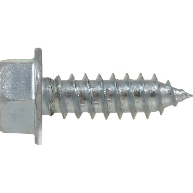 HILLMAN 1038 Screw, #14 Thread, 1 in L, Washer Head, Hex Drive, Self-Tapping Point, Zinc-Plated, 14 PK