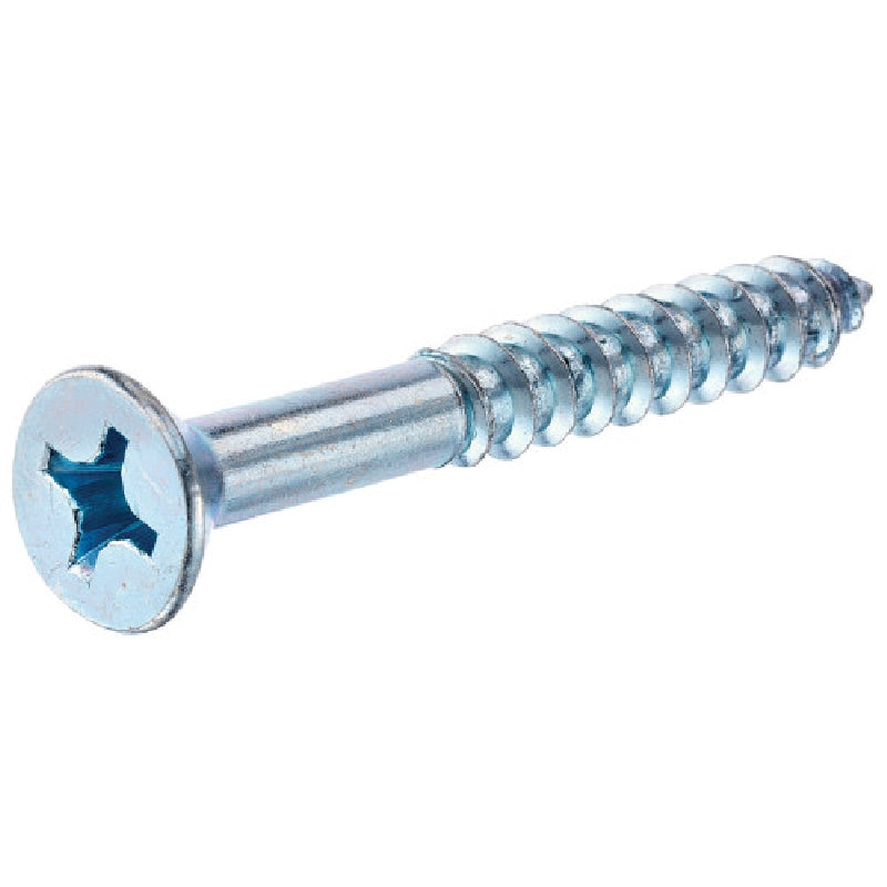 HILLMAN 40854 Screw, #12 Thread, 1-1/2 in L, Flat Head, Phillips Drive, Zinc-Plated