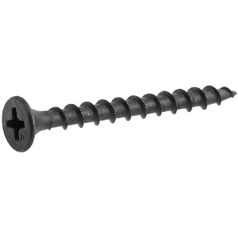 HILLMAN 40874 Screw, 1-5/8 in L, Coarse Thread, Bugle Head, Phillips Drive, Sharp Point, Steel, Phosphate-Coated, 75 PK