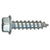 HILLMAN 40998 Screw, #6 Thread, 3/8 in L, Washer Head, Hex, Slotted Drive, Sharp Point, Zinc-Plated, 100 PK