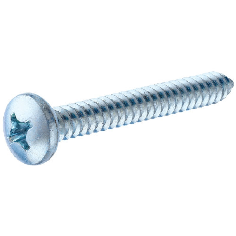 HILLMAN 41098 Screw, #14 Thread, 1-1/2 in L, Pan Head, Phillips Drive, Sharp Point, Zinc-Plated, 25 PK