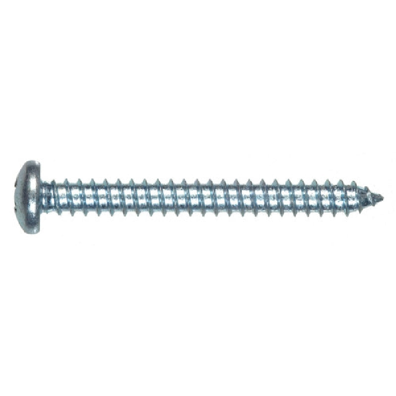 HILLMAN 41055 Screw, #6 Thread, 1-1/4 in L, Pan Head, Phillips Drive, Sharp Point, Zinc-Plated, 100 PK