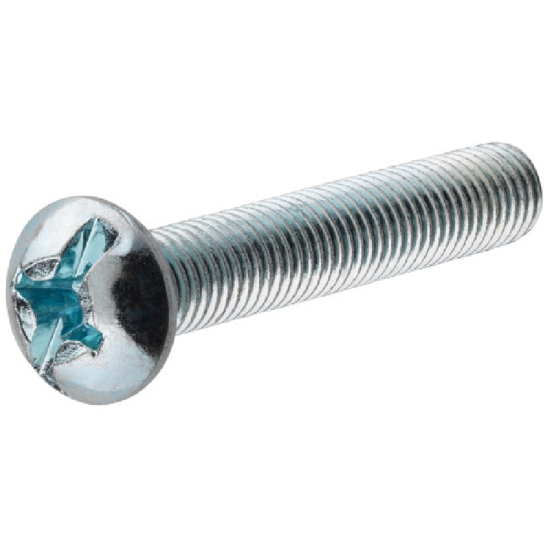 HILLMAN 41154 Machine Screw, #10-24 Thread, 1 in L, Round Head, Steel, Zinc-Plated, 100 PK
