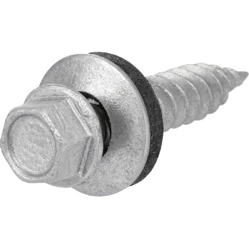 HILLMAN 41902 Sheeter Screw with Washer, #10 Thread, 2-1/2 in L, Washer Head, Hex Drive, Self-Piercing Point, 25 PK