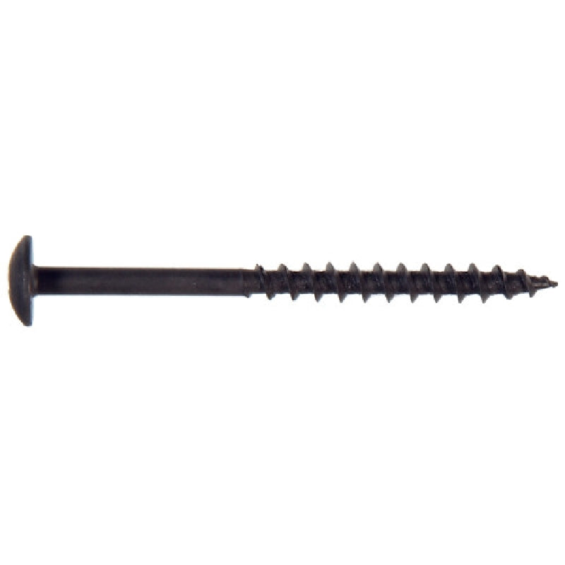 HILLMAN 41937 Cabinet Screw, #10 Thread, 2-1/2 in L, Coarse Thread, Truss Head, Phillips Drive, Black Phosphate