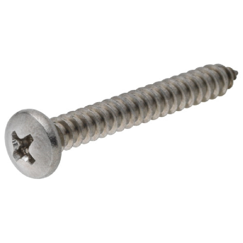 HILLMAN 42124 Screw, #6 Thread, 1 in L, Pan Head, Phillips Drive, Sharp Point, Stainless Steel, 50 PK