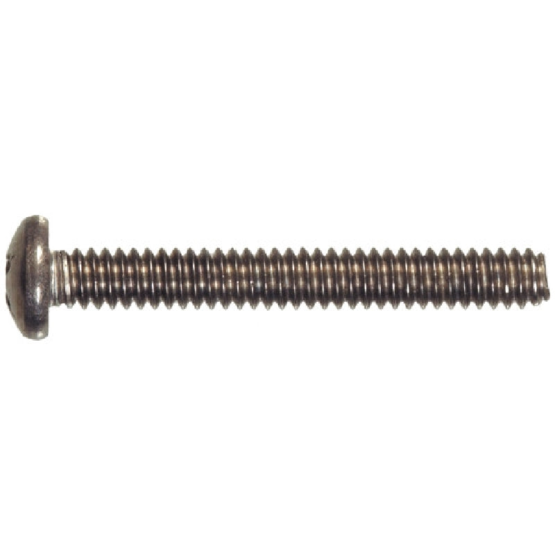 HILLMAN 42286 Machine Screw, #8-32 Thread, 3 in L, Pan Head, Phillips Drive, Stainless Steel, 15 PK