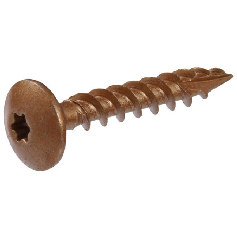 HILLMAN 47867 Lag Screw, 1/4 in Thread, 2 in L, Truss Head, Star Drive, Bronze Ceramic-Coated, 50 PK