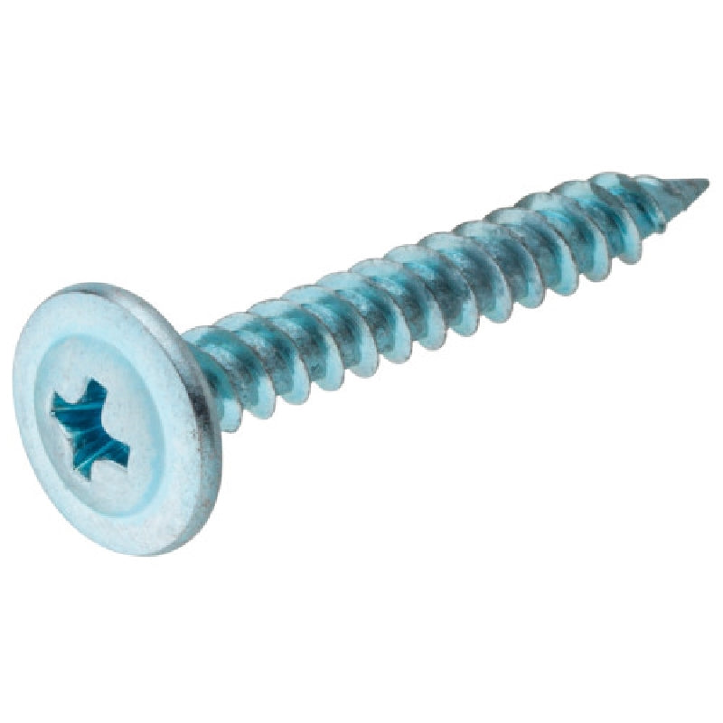 HILLMAN 48022 Lath Screw, #8 Thread, 1 in L, Truss Washer Head, Phillips Drive, Needle, Self-Piercing Point, Zinc-Plated