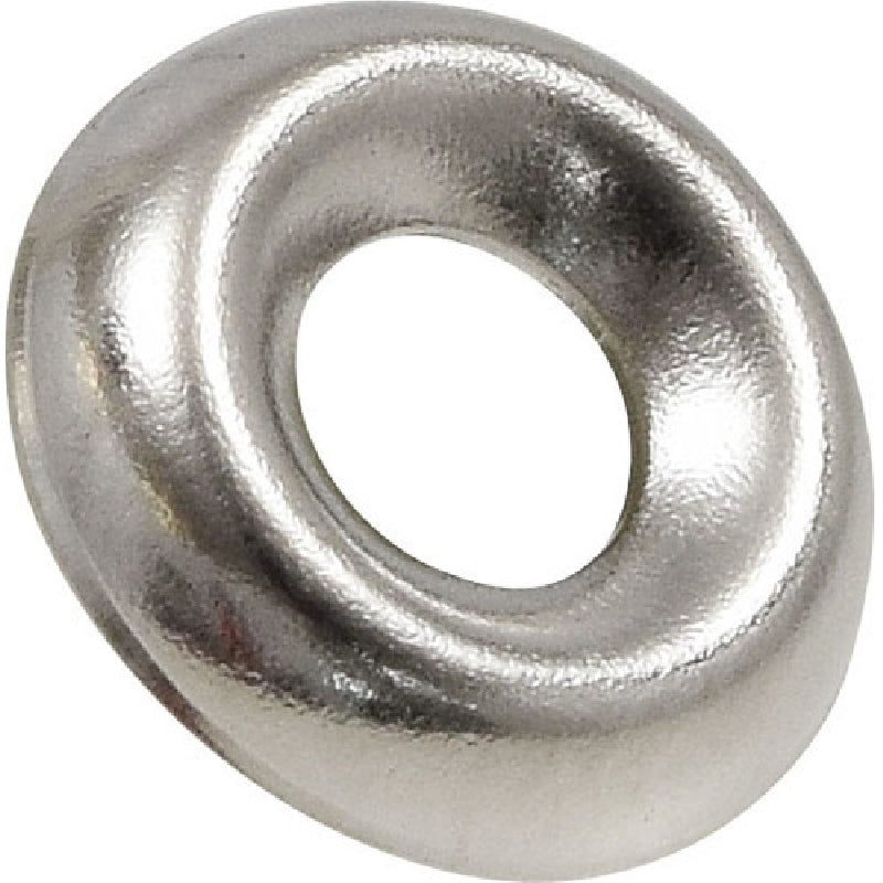 HILLMAN 310170 Finishing Washer, #8 ID, Steel, Nickel-Plated