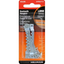 OOK 121136 Self-Leveling Sawtooth Hanger, Steel, Zinc