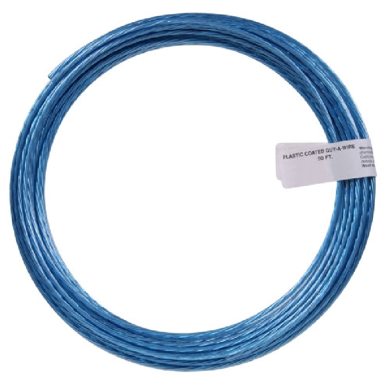 HILLMAN 122080 Stranded Wire, 50 ft L, Plastic, 120 lb, #20 Gauge