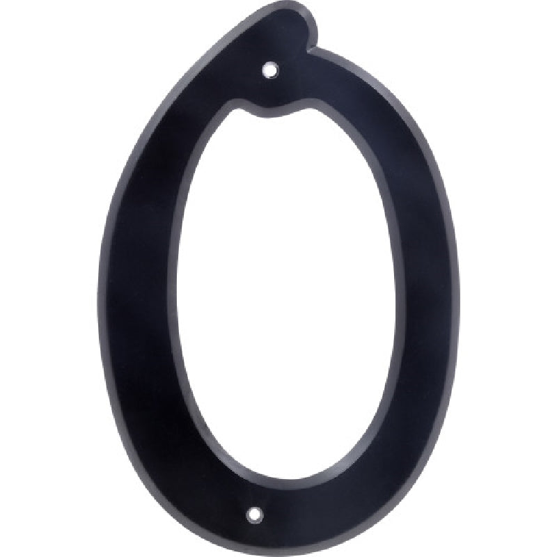 HILLMAN 839750 House Number, Character: 0, 4 in H Character, Black Character, Plastic