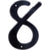 HILLMAN 839766 House Number, Character: 8, 4 in H Character, Black Character, Plastic