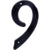 HILLMAN 839768 House Number, Character: 9, 4 in H Character, Black Character, Plastic