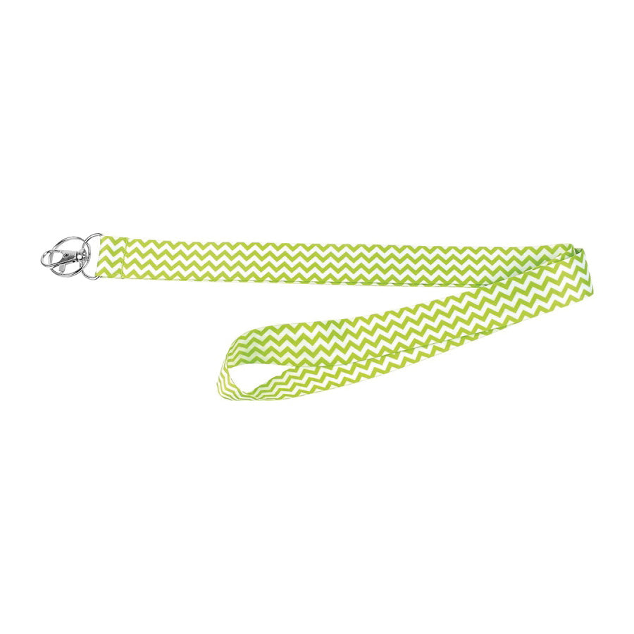 HY-KO LAN-116 Lanyard, 1 in W, Nylon, Green, Clip End