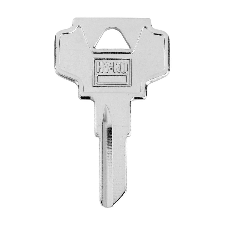 HY-KO 11010IN25 Key Blank, Brass, Nickel-Plated, For: Independent/Ilco IN25 Door Locks