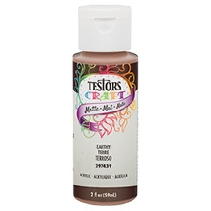TESTORS 297439 Craft Paint, Matte, Earthy, 2 oz, Bottle