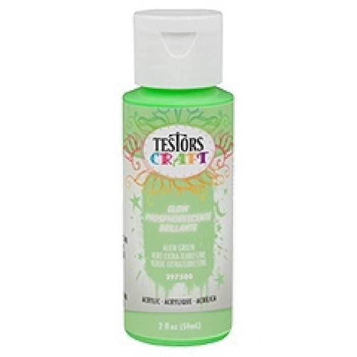TESTORS 297500 Craft Paint, Alien Green, 2 oz, Bottle