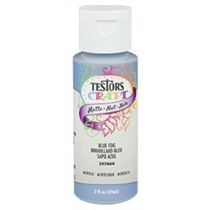 TESTORS 297484 Craft Paint, Matte, Blue Fog, 2 oz, Bottle