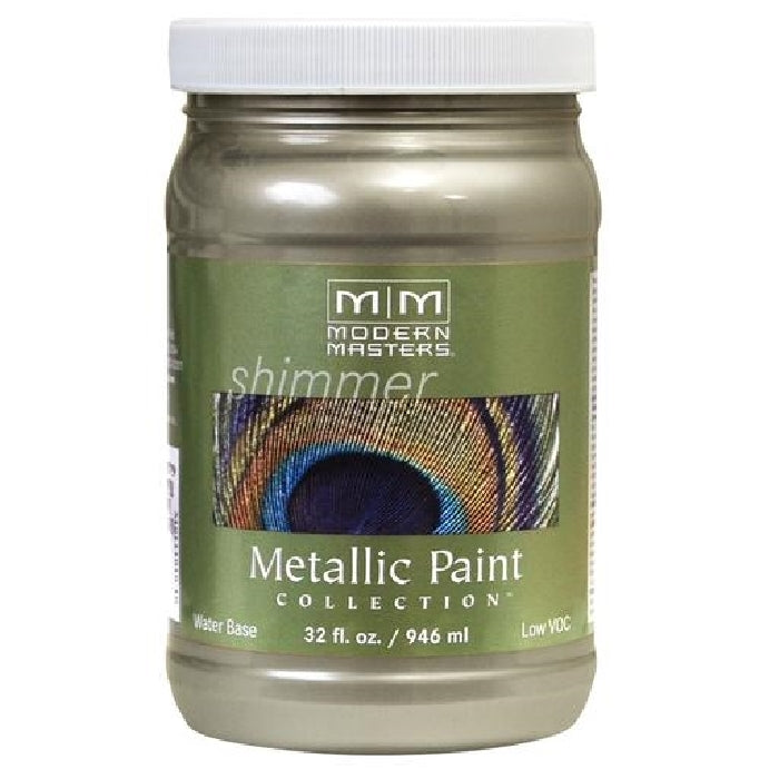 MODERN MASTERS ME20632 Metallic Paint, Metallic, Champagne, 1 qt, Container