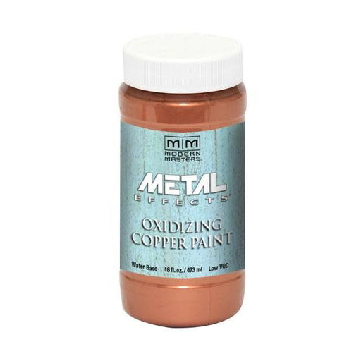 MODERN MASTERS Metal Effects ME14916 Metallic Paint, Patina Metallic, Copper, 1 pt, Container