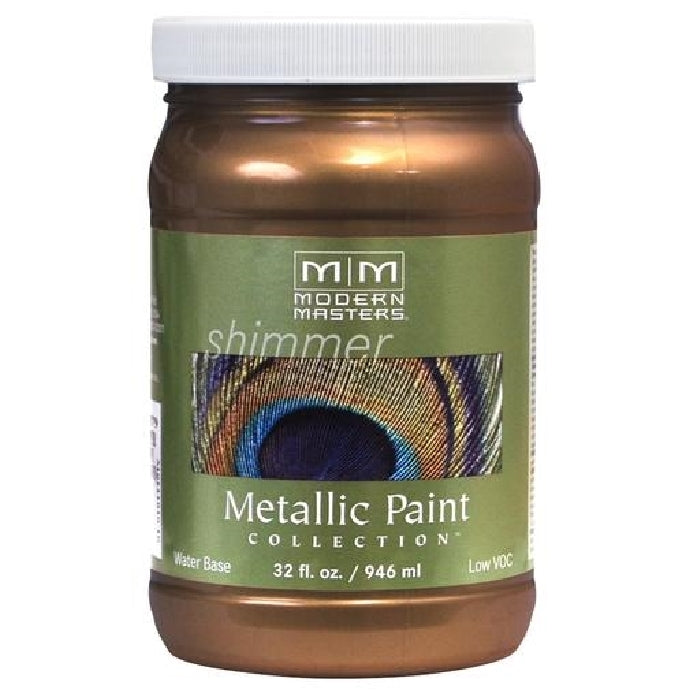 MODERN MASTERS ME19032 Metallic Paint, Metallic, Statuary Bronze, 1 qt, Container
