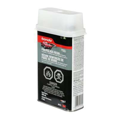 Bondo 401C Fiberglass Resin, 15 oz Can, Liquid, Pungent Organic