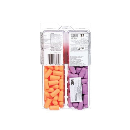 TEKK Protection 7000122742 Disposable Ear Plugs, 32 dB NRR, Foam Ear Plug, Orange/Purple Ear Plug