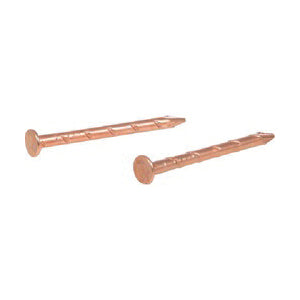 HILLMAN 532428 Weather Strip Nail, 17d, 3/4 in L, Steel, Copper, Flat Head, Barbed Shank