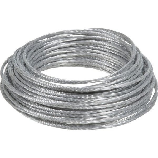 HILLMAN 121106 Picture Hanging Wire, 25 ft L, Steel, Galvanized, 20 lb, #2 Gauge