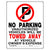 HILLMAN 842196 Sign, NO PARKING VEHICLES WILL BE TOWED, Black/Red Legend, White Background, Plastic