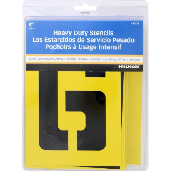 HILLMAN 839728 Stencil Set, Yellow