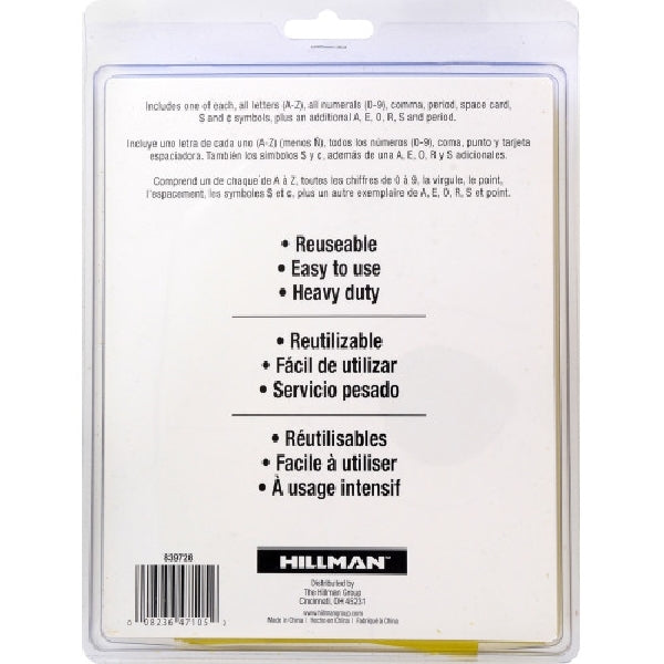 HILLMAN 839728 Stencil Set, Yellow