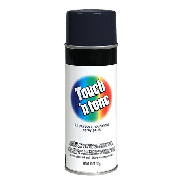 TOUCH 'N TONE 55275830 Spray Paint, Flat, Black, 10 oz, Aerosol Can