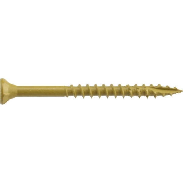 Deck Plus 42594 Deck Screw, #10 Thread, 3 in L, Coarse Thread, Flat Head, Star Drive, Type 17 Point, Steel, 40 PK